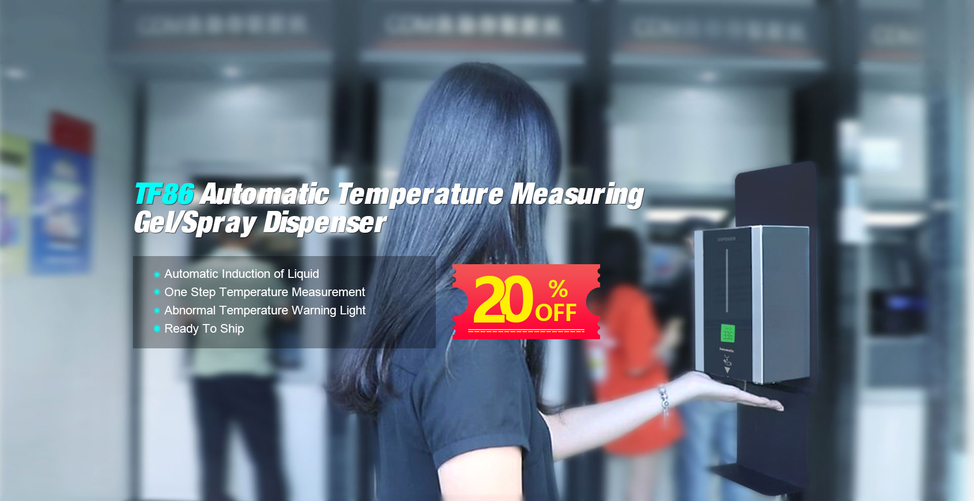 TF88 Temperature Measure and Dispenser Kiosk