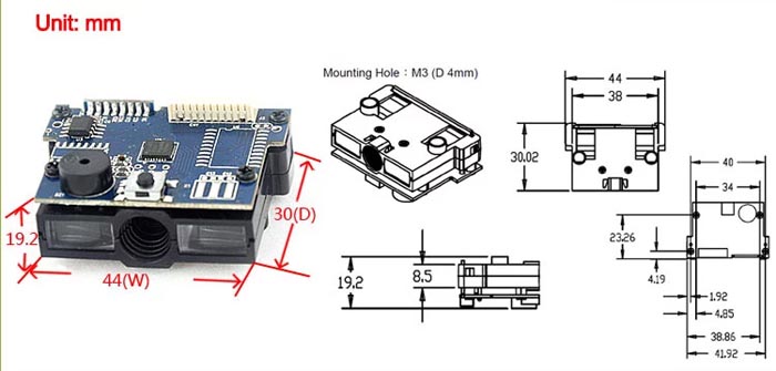 LV12 1D Barcode Scanner Module