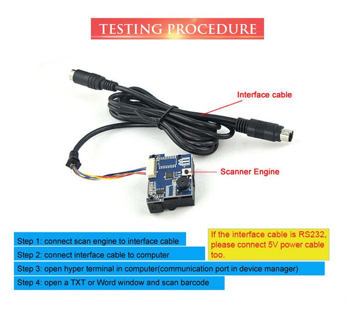 LV12 1D Barcode Scanner Module