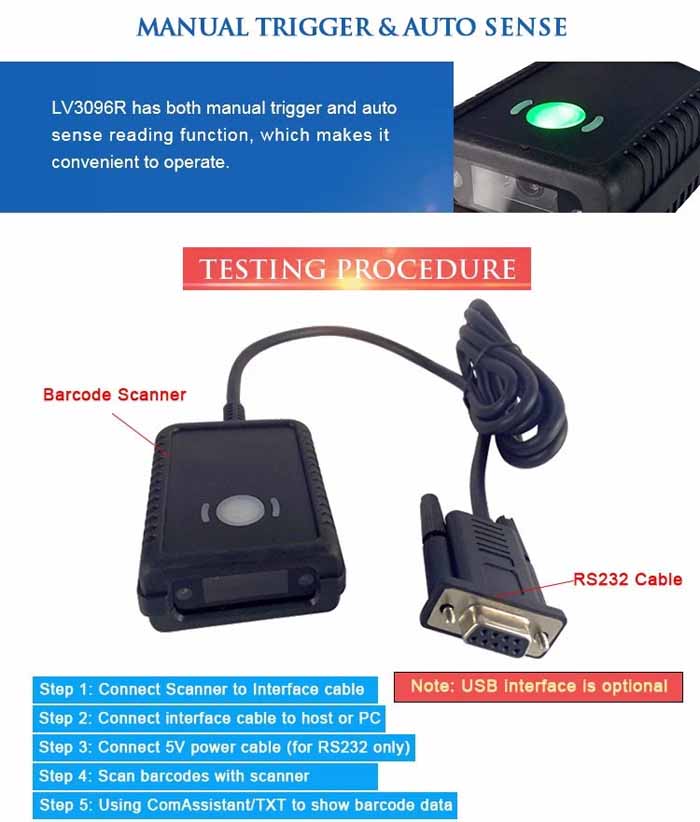 LV3096R 2D Barcode Scanner Module