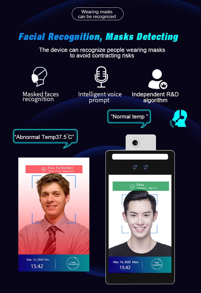 F2-FH Face Recognition Infrared Temperature Measurement Terminal