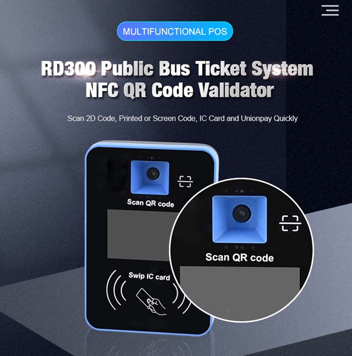 RD300 2D Barcode QR Code Scanner NFC Access Control Card Reader