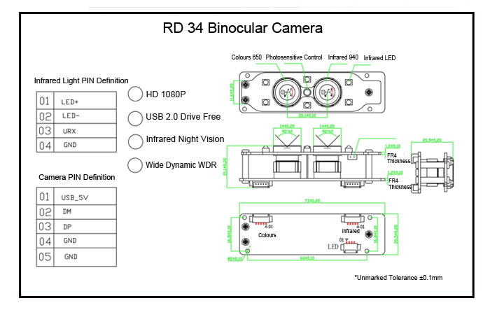 RD34 RGB Facial Recognition Camera Module
