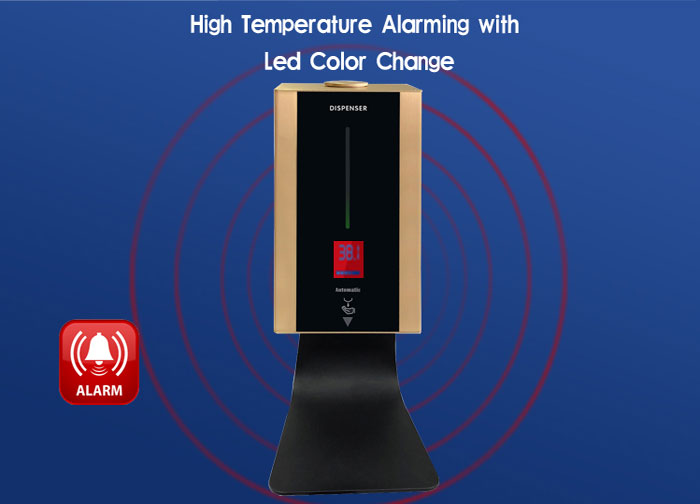 T86 Desktop Stainless Steel Hand Temperature Disinfection Dispenser