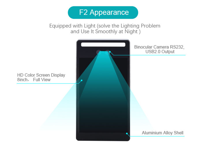 F2 Binocular Camera Face Recognition Attendance Machine