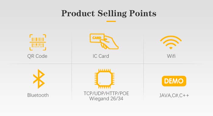 RD006 RFID 2D QR Code Reader Wifi Barcode Scanner for Access Control