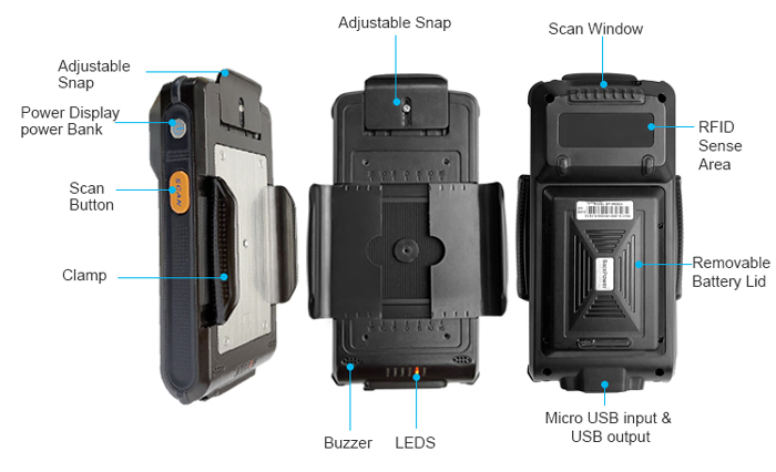 LVB02A Bluetooth Barcode Scanner WIFI RFID Reader