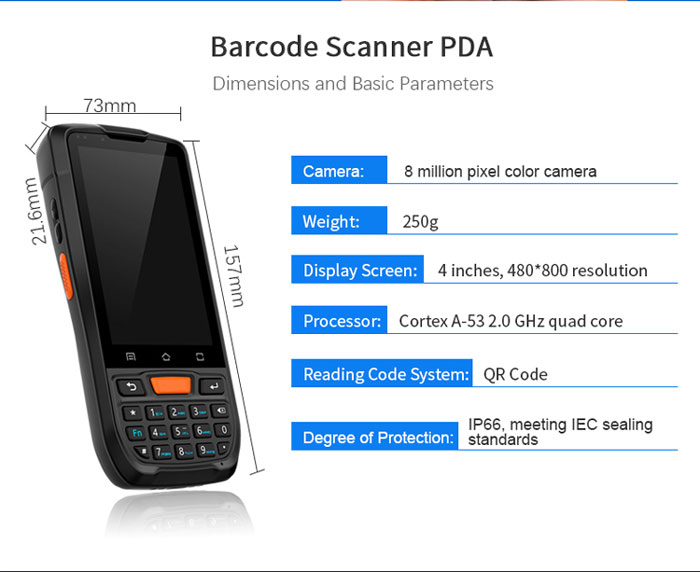 S2 PDA Handheld Barcode Scanner with Eu Digital Vaccine Passport