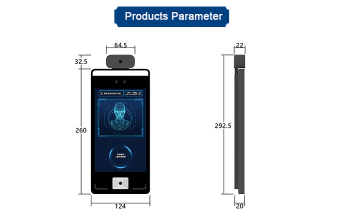 F6 Facial Recognition Temperature Scanner with infrared thermal