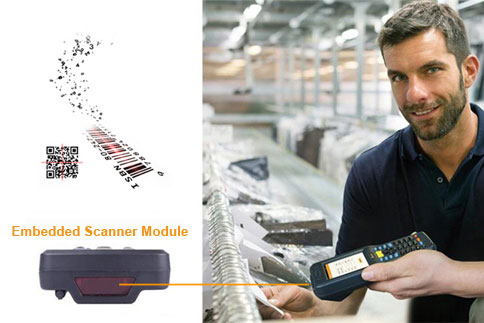 How to embed the barcode scanner module into the handheld device?cid=50