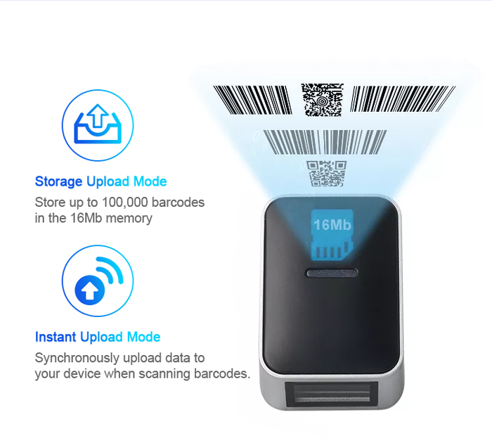 R10 Portable 2D Bluetooth Small Ring Barcode Scanner