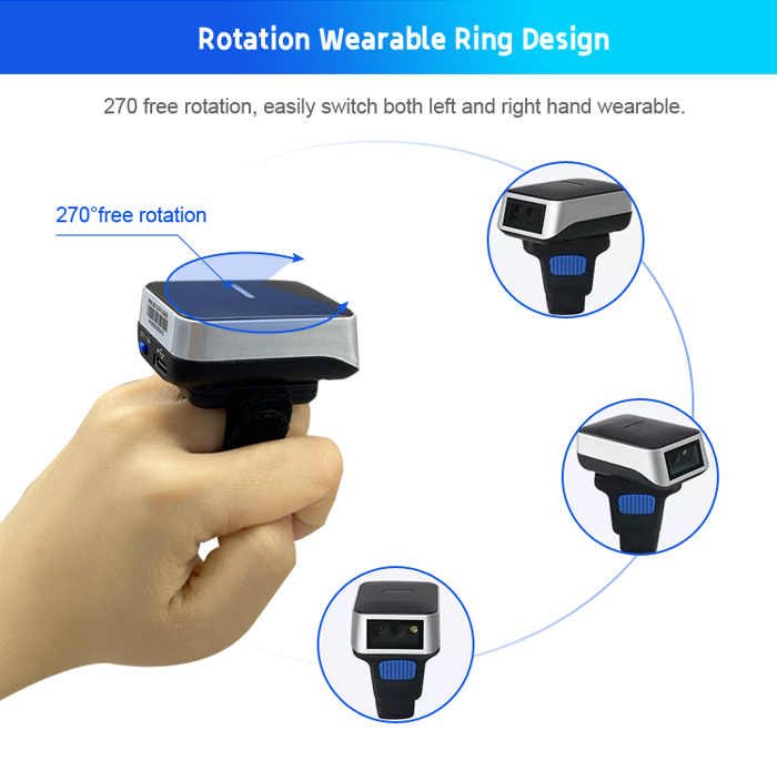 R10 Portable 2D Bluetooth Small Ring Barcode Scanner