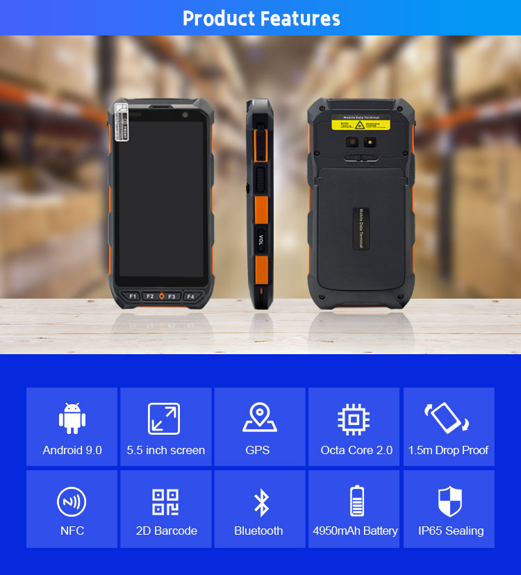 S6 Android Handheld Wireless Barcode Reader Scanner
