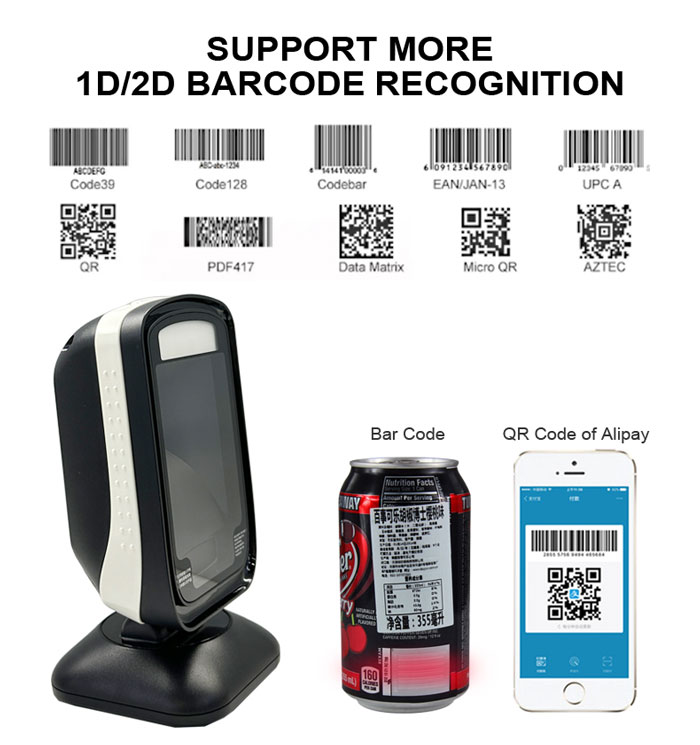 RD8402V Desktop Mobile Payment Box Barcode Scanner