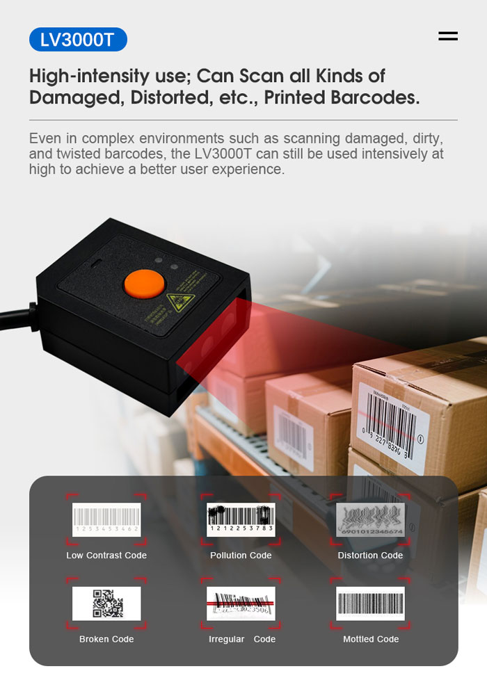 LV3000T Embedded Barcode Scanner Module